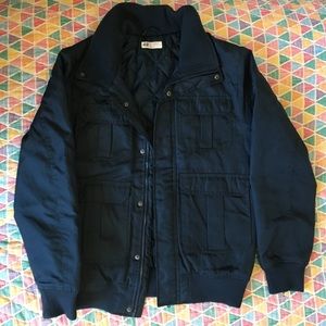 H&M navy blue jacket.